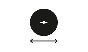 Illustration des Messerklingendurchmessers für kompatible Klingen